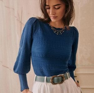 Sezane Pointelle Sweater
